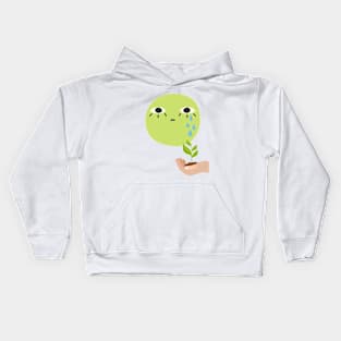 Abstract Cry Face - Let the Tears Fall - Plant Kids Hoodie